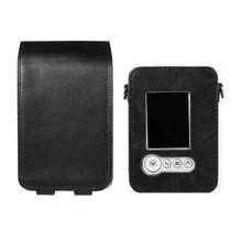Compact Size Camera Case Bag PU Leather With Shoulder Strap Compatible With Mini LiPlay-With Removable/Adjustable Shoulder Strap-Black