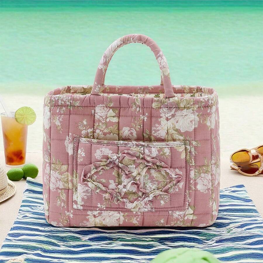 Large Capacity Fabric Storage Baskets Laundry Baskets with Easy Carry Handles Laundry Hampers - Estampado floral 345 - Ver 1