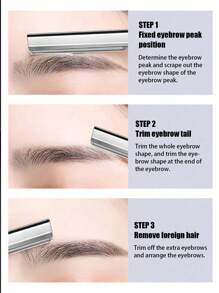 5/3/1pc Stainless Steel Eyebrow Razor With Protective Comb, Fine Blade, Perfect For Beginners, Makeup Tools