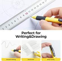 Thick Lead Mechanical Pencil Set, With Colorful Barrel Thick Point (1.8mm), With Erasers, Writes Smooth & Dark, School Supplies, Office Supplies, Sketching Pencils, Drafting Pencil, 12 Count - 彩色 - 查看 7