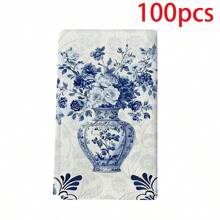 2 Pieces Set Of Kitchen Towels With Classic Retro Color Patterns Of Blue And White Porcelain, Blue And White, Soft And Absorbent Decorative Polyester Dishwashing Towels, Machine Washable, Size 40 * 60cm, Suitable For Decoration In Kitchens, Restaurants, Family Banquets And Parties, And Can Also Be Given As Gifts.
