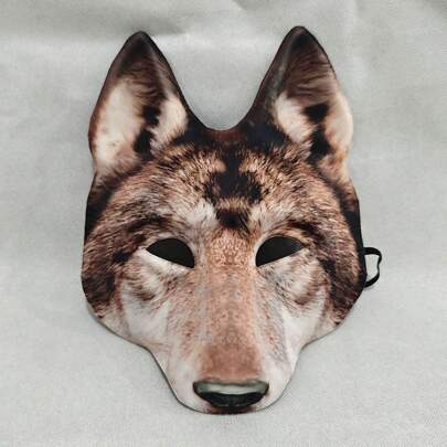 Wolf Face Coverings Realistic Wolf Facewear Halloween Animal Cosplay Props For Adults