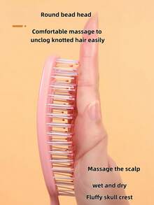 1pc Unisex Paddle Brush - Smooth Styling Comb, Gentle Scalp Care, Durable Mixed Material - Hair Care Tool Suitable For All Hair Types, Goddess High Crown Goddess Specialized Long Hair Curling Massage Blow Drying Volumizing Large Brush