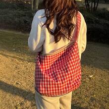 Women Shoulder Bags - 藍白格子 - 查看 4