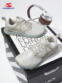 HOBIBEAR 1 双拼色系带休闲运动鞋，时尚健身户外四季透气宽鞋