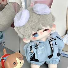 20cm Doll Outfit Hooded Sweatshirt Set, Doll Clothes Suit Without Attributes Plush Doll Changeable Outfit, Suitable For 20cm Doll Party (Clothes Only, No Doll, No Shoes) - Multicolor - View 5