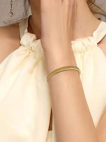 1pc Women's Elegant Waterproof Discoloration-Resistant Stackable Charm Tennis Bracelet Jewelry
