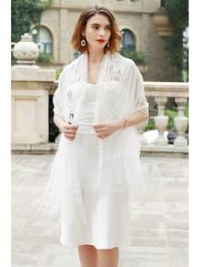 RIIQIICHY Shawls And Wraps For Evening Dresses Scarfs For Women Pashmina Wedding Formal Shawlhalloween - 布朗-1 - 查看 6