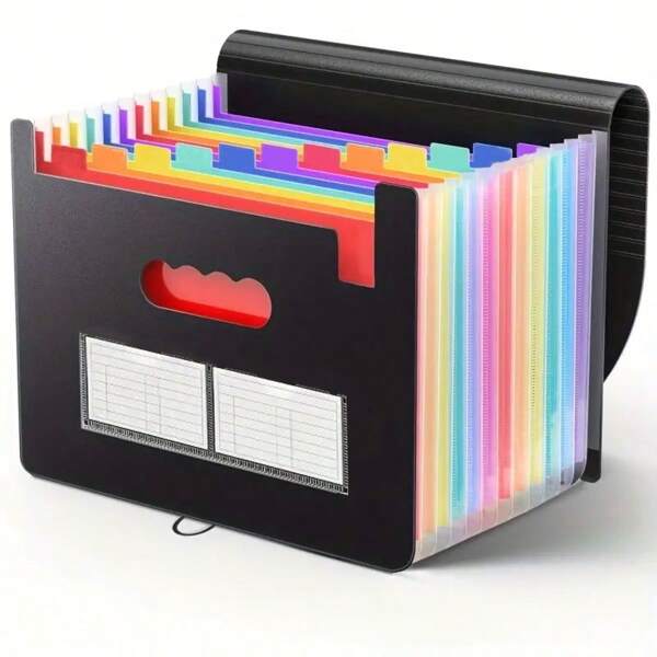 Accordion File Organizer, 12/24/36 Pockets Expanding File Folders, Portable Monthly Paper Bill Tax Receipt Organizer, Letter A4 Size Document Holder With Blank Labels, Colorful Tabs, Letter A4 Size For School, Home And Office, Classroom Must Haves, School Supplies, Back To School