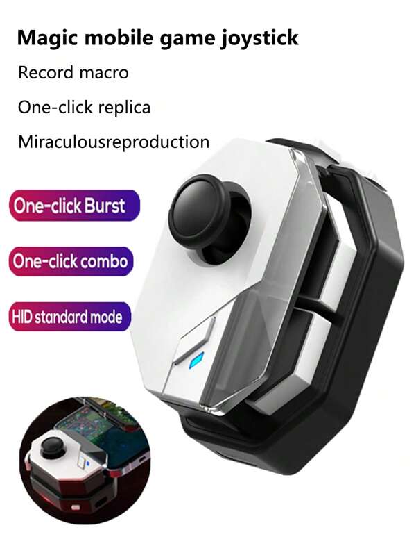 Controlador de juego móvil Bluetooth, disparador de juego móvil, joystick de juego móvil que admite grabación de macros, suspensión automática, conmutación de un solo botón...