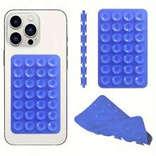 2 pezzi Ventosa antiscivolo per telefono in silicone, 28 ventose in silicone adesive, adesivi antiscivolo per telefono, supporto per power bank con ventosa compatibile con e Android, regalo per compleanni, famiglia e amici, supporto per telefono, accessori per telefono