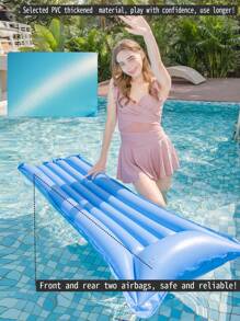 1PC Adult Inflatable Bed, Float, With Dual Airbags, Thickened PVC For Pool Parties, Beach