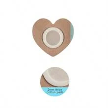 30PCS Disposable Castor Oil Patches For Self-Adhesive, Highly Absorbent, Leak Proof, Portable, Abdominal Sticker (Oil-Free) (Heart-Shaped, Skin Color)