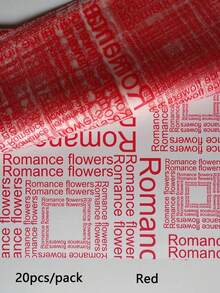 20 Stücke/Packung Transparentes mattiertes Geschenkpapier mit englischem Blumenmuster, Bouquet Geschenkverpackungspapier, Material für Blumenarrangements