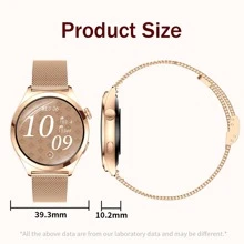 EIGIIS Montres connectées pour femmes, 1,27" Écran coloré, montre connectée sans fil (répondre/passer un appel) pour Android et iOS, tracker de fitness avec moniteur de sommeil, modes multisports, rappel, cadeau pour petite amie, simple, à la mode, classique, cadeau de fête