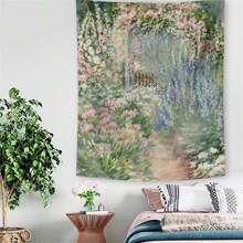 Flowers Tapestry, Aesthetics Art Tapestries For Bedroom Living Room Home Decor 90g Washable 79x59 Inch Large Tapestries Party Decor Indoor And Outdoors, Gifts For Woman Included Free Installation Package