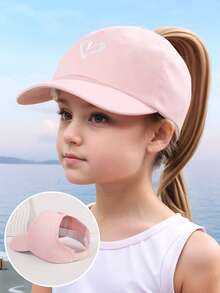 1 Stück Baseballkappe mit Herz-Dekor für Mädchen, Outdoor-Sportbekleidung, Laufen, Strand, Urlaub, Reisen, täglicher Pferdeschwanz, Sonnenschutzhut, Frühling/Sommer - Liebe - Übersicht 16