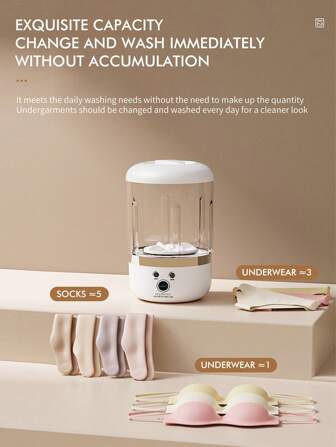 Petite machine à laver, machine à laver portable, machine à laver automatique portable USB, minuterie réglable de 5/10 minutes, convient pour la maison, le camping-car, le dortoir, le bureau - conception légère et gain d'espace