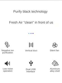 Nouveau mini purificateur d'air pour voiture, rafraîchisseur d'air aux ions négatifs, réduit les PM2,5/odeurs/formaldéhyde, convient pour la chambre, le bureau, le véhicule, le garage et la salle de bain