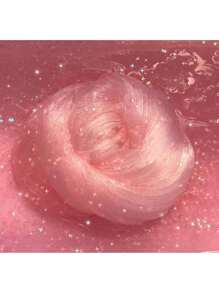 1/2/4件装透明水晶史莱姆套装，蜜桃粉色果冻方块闪光脆皮史莱姆，成人减压史莱姆玩具，有弹性且不粘手