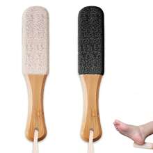 5/4/3/2/1pc Professional Multifunctional Double-Sided Foot File & Callus Remover, Beech Wood + Stainless Steel Pedicure Scrubber Tool For Dead Skin Removal & Smooth Heels - Unisex Spa Kit For Men & Women(3/2/1pc,More Colors)