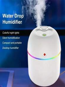 1pc Lucky Color USB Humidifier With Mist Function, Anti-Allergy Atmosphere Light, Suitable For Bedroom, Living Room, Desk, Car - Light Beige, Long-Lasting Mist, Night Light, Auto Shut-Off, Large Mist Volume, Desktop Humidifier | Decorative Light Strip | - Multicolor - View 4