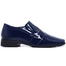 Men's Dress Shoes Comfortable Shiny Patent Formal Party02 - Navy Blue - View 2