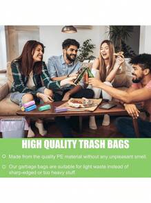 200 pièces/100 pièces Sacs poubelle ultra épais et solides, sacs poubelle ménagers ordinaires portables, petits sacs poubelle, pratiques pour économiser l'espace, pliables pour cuisine, salle de bain, salon, chambre à coucher, bureau, salle de bain, sacs poubelle en plastique (15 pièces/rouleau 100 pièces/paquet 200 pièces/deux paquets)