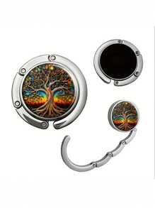 1个圆形亚克力挂钩，适用于包包边缘，可折叠、收纳、伸缩。使用场景：客厅、卧室、家居收纳亚克力挂钩