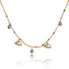 Chaîne de cheville à perles d'été en acier inoxydable à l'œil de diable, de style mode et minimaliste, avec un tempérament polyvalent
