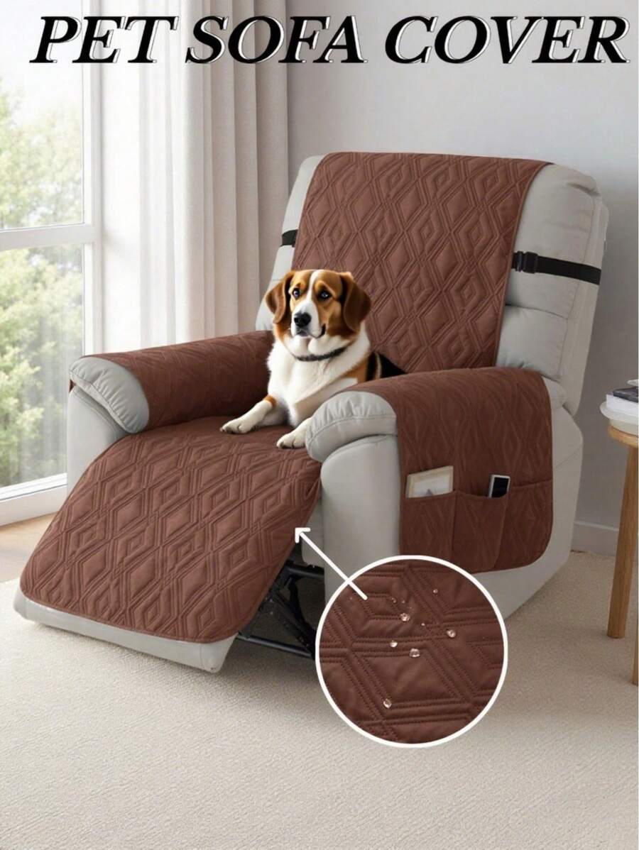 Capas reclináveis repelentes de água para relaxamento de 1 lugar, para hotel, casa, acolchoado, poltrona, capa de assento de sofá para animais de estimação com tira elástica, decoração de casa