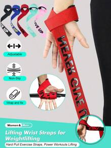 2pcs - Lifting Wrist Straps For Weightlifting With Non-Slip, Hard Pull Exercise Straps, Power Workouts Lifting Wrist Strap, Padded Wrist Support Wraps For Powerlifting, Bodybuilding, Gym, Workout, Strength Training, Deadlifts - Men & Women