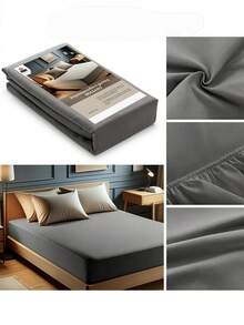 一件柔軟床笠配純色床笠床罩 - 防皺、防褪色、防污、防磨損床單（不含枕套），輕薄柔軟 防滑不起球 便攜易拆卸 多色可選，適用於臥室、客房、公寓、學校，等多種場景適用，是住校學生，招待客人，旅行的必備品，四季防床墊