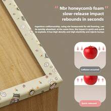 1 Roll Thick High Elastic Baby Collision Wall Sticker, Solve Full House Protection! [No Trace Adhesive] Printed NBR Foam Material, Self-Adhesive Wall Sticker, Home Corner Guard, Wall, Window Sill, Bed Head, Bed Edge Cushion Soundproof Anti-Collision Safety Guard, Essential For Baby & Kids Daily Life, Suitable For Home And Kindergarten - Multicolor - View 7