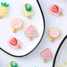 5/10 Stücke kreative transparente Obst Kühlschrankmagnete, bunte Sommer Obst Party, Obst Eis Kühlschrankmagnet, Memo Board Whiteboard Dekorationsmagnete, geeignet für Geburtstagsparty, Hochzeit, Heim Dekoration Aufkleber