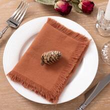 Handmade Cloth Napkins Napkins With Fringe Rustic Boho Fringe Napkins For Fall Thanksgiving Christmas Wedding Decoration