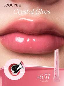 JOOCYEE CRYSTAL GLOSS 唇彩，保湿，易涂抹，适合初学者 - 651 PEACH JELLY - 查看 3