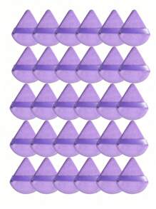 mik&joe 50/30/10/5pcs Velvet Triangle Makeup Sponge, Makeup Tools, Reusable Beauty Sponge Puff, Makeup Accessories, Powder Puff, Dry & Wet Use, Summer Makeup Essential, Beach Makeup Tool, Summer Travel Makeup Tool, Suitable For Foundation, Cream, BB Cream, Summer Beauty Tool, Summer Solstice