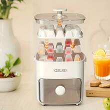 1 Piece 48 Compartment Ice Maker, Double Layer Design Portable Handheld Ice Maker, Large Capacity, No Electricity Required, Easy Press Lid Perfect For Home, Picnic, Party, Outdoor Use, Outdoor Ice Maker | Compartment Ice Maker | Ice Maker - Apricot - View 2