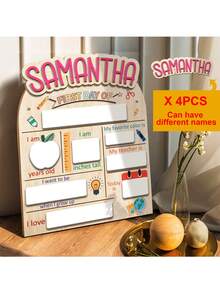 Placa Personalizada Primeiro Dia de Aula, Placa Último Dia de Aula, Etiqueta de Nome Personalizada, Placa Volta às Aulas, Quadro de Anúncio do Primeiro Dia de Aula, Materiais Impressos Gráficos, Volta às Aulas, Presente Personalizado, Marco - Cartão de registro escolar - Visão 13