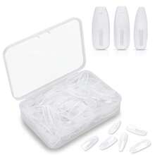100PCS Replacement Nail Tips Refill Acrylic Fake Nail Tips For Practice Nail Hand DIY Nail Art Salon Practice Tool Clear Holiday Gift For Her Trending Now Party Wear - 無色 - 查看 1