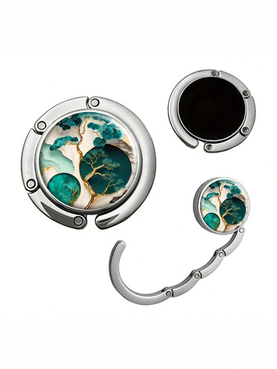 1个圆形亚克力挂钩，适用于包包边缘，可折叠、收纳、伸缩。使用场景：客厅、卧室、家居收纳亚克力挂钩