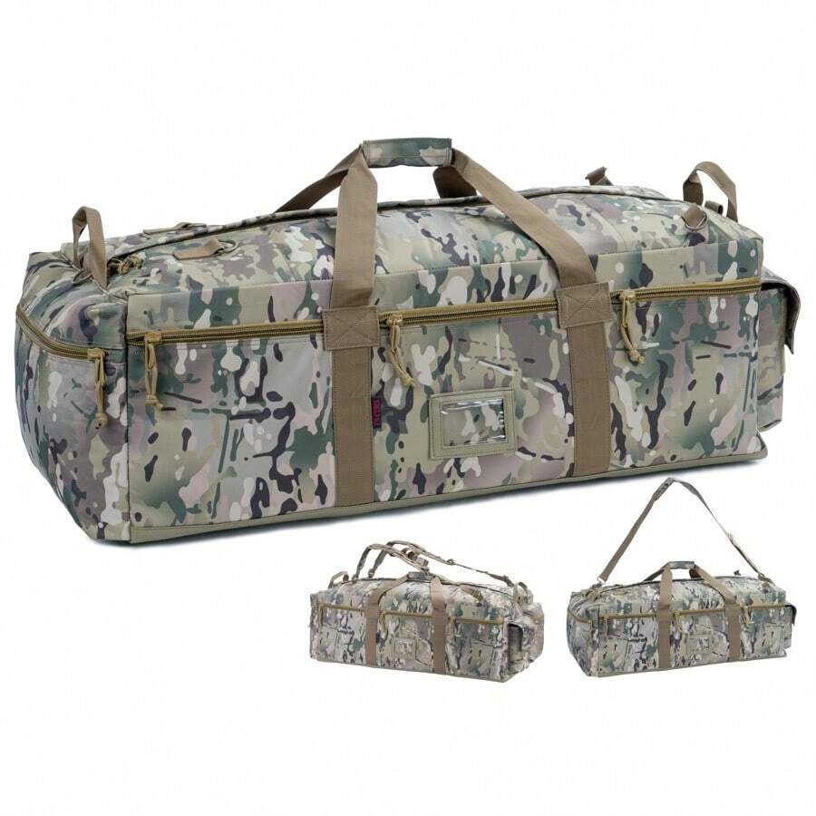 90L Extra Large Tactical Duffle Bag With Backpack Straps And Multiple Pockets For Travel Sports And Military Use - Custom Color - View 1