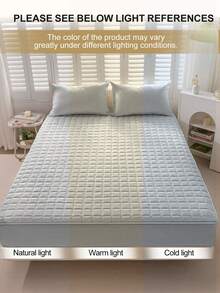 1 pieza Sábana ajustable, moderna tela tejida suave para sábana ajustable de fondo para el hogar, hecha de tela suave y transpirable, lavable, no impermeable, funda de colchón, antipolvo antideslizante, protector de colchón, para todas las estaciones, edredón antipolvo, amigable con la piel, se ajusta a camas individuales, gemelas, completas, queen y king, funda protectora de colchón gris, una opción práctica de edredón antipolvo, decoración de otoño, decoración de habitación, de vuelta a la escuela, útiles escolares