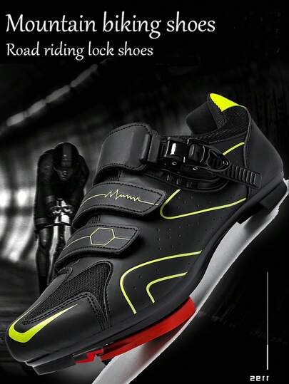 新款男士专业骑行鞋，男士专业自行车鞋；热销，男士 SPD 公路自行车鞋，户外骑行运动鞋，时尚涂鸦设计，防滑耐磨，徒步鞋，训练鞋，自行车鞋