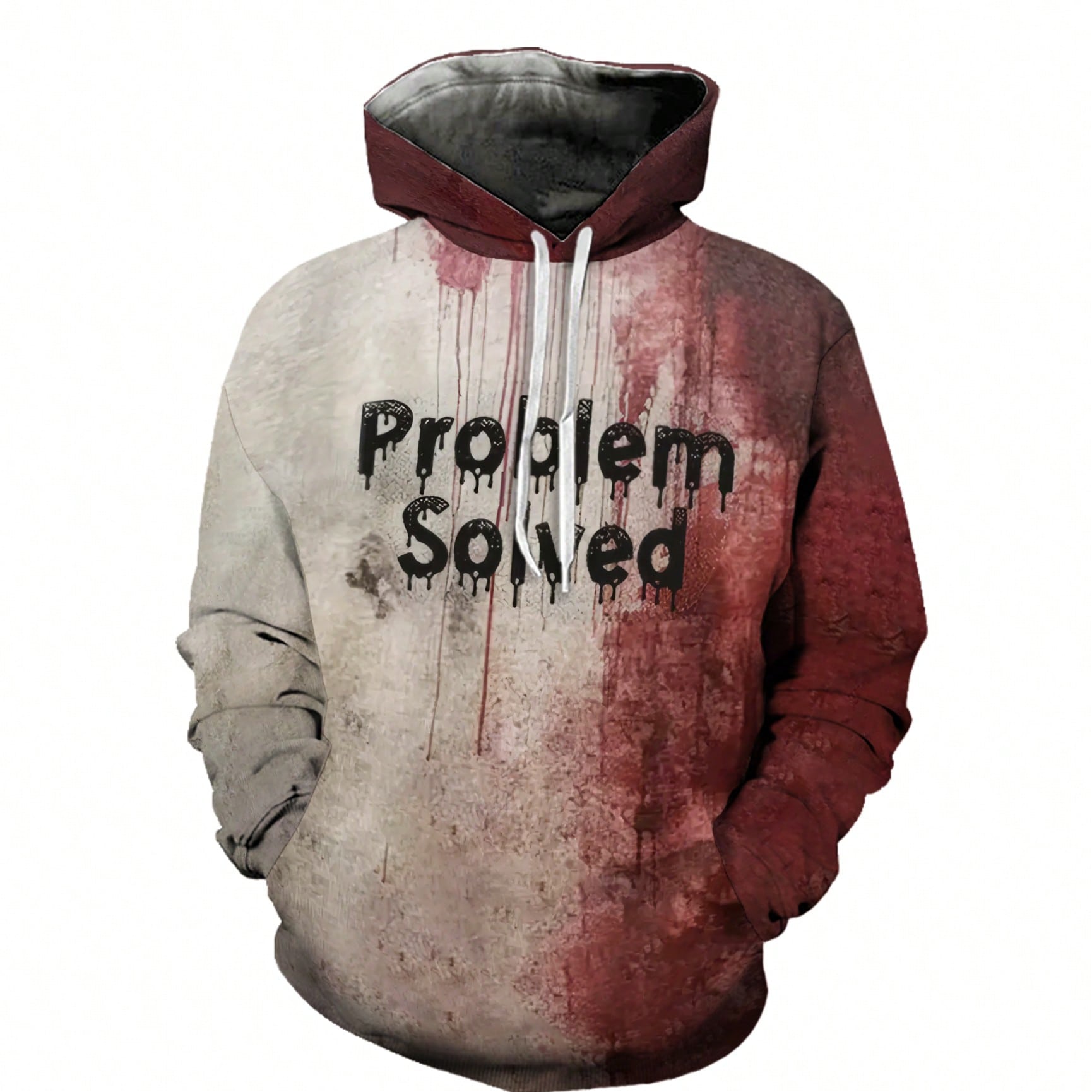 Sudadera con capucha casual para hombre con estampado "Problem Gelost", sudadera con capucha de manga larga con bolsillo para uso en exteriores - SHEIN - Modalova