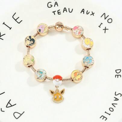 1 件时尚精致卡通可爱口袋妖怪 DIY 手链卡哇伊首饰适合日常佩戴或作为礼物