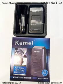 Kemei Kemei Brand KM-1102  Electric Shaver For Men Dry Or Wet Shaving Machine USB Rechargeable Shaver, Beard Razor Face Care Bald Head Hair Trimmer Machine For Daily Use