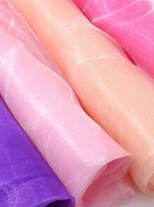 1 buc. Material organza în 4 culori, accesorii de nuntă DIY, voal transparent în culoare solidă pentru decorarea miresei