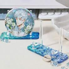 1pc Multi-Functional Acrylic Display Stand, Candy Color Card Frame Base, For Anime Peripheral Storage, Badge Holder